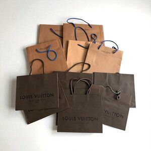 LOUIS VUITTON Lot of 12 Multisize Shopping Paper Bags
